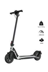 H10,Foldable Electric Scooter For Adult,300W,9 Inch tyre,55km,25KM/H Speed,100KG Load,Silver.