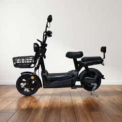 LoadMax PRO Electric Bike | 100KM speed | 600W Motor | 14 Inch Tires | Mirror Basket | Premium Fast