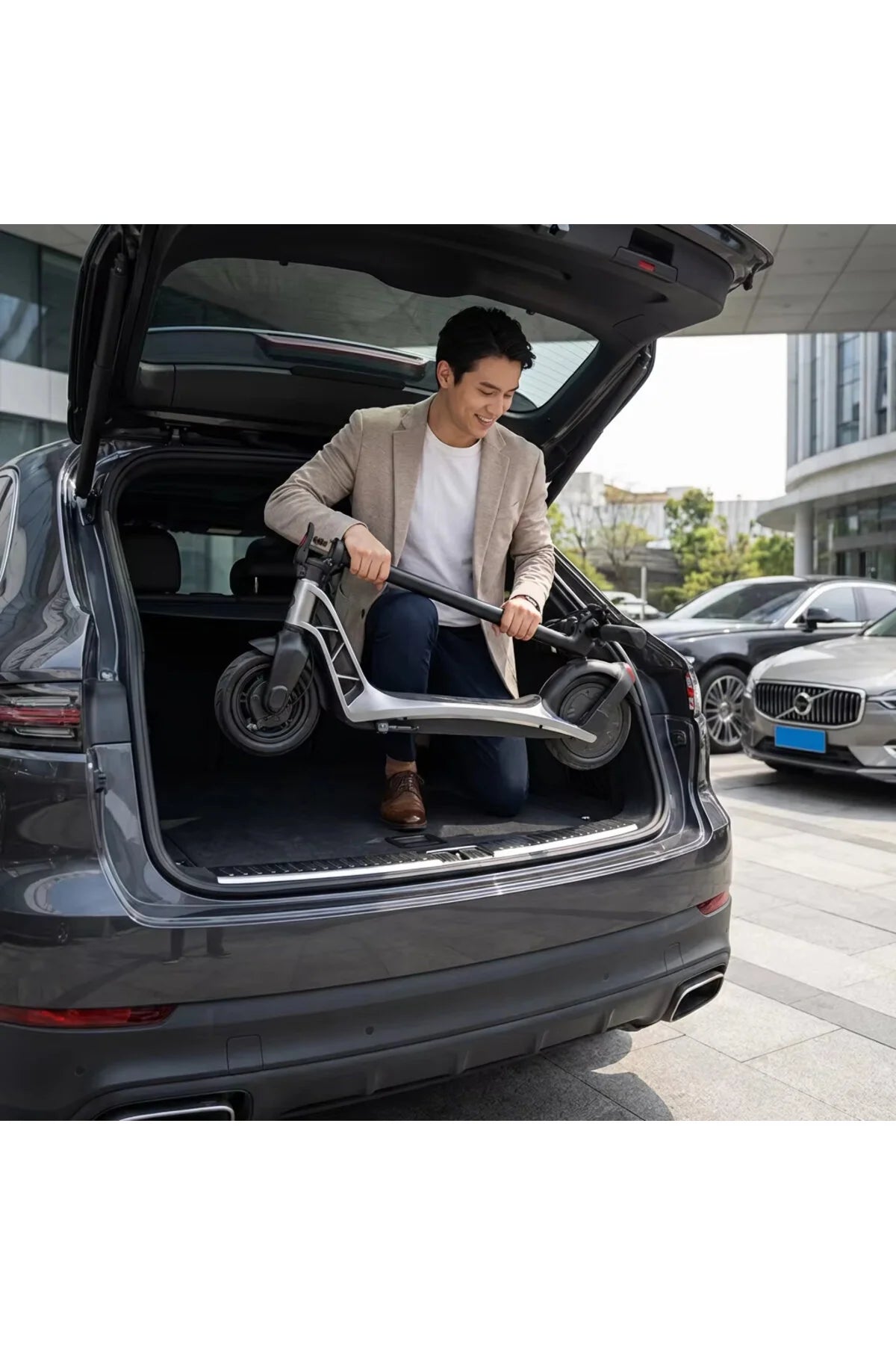 H10,Foldable Electric Scooter For Adult,300W,9 Inch tyre,55km,25KM/H Speed,100KG Load,Silver.