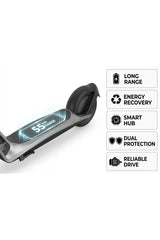 H10,Foldable Electric Scooter For Adult,300W,9 Inch tyre,55km,25KM/H Speed,100KG Load,Silver.