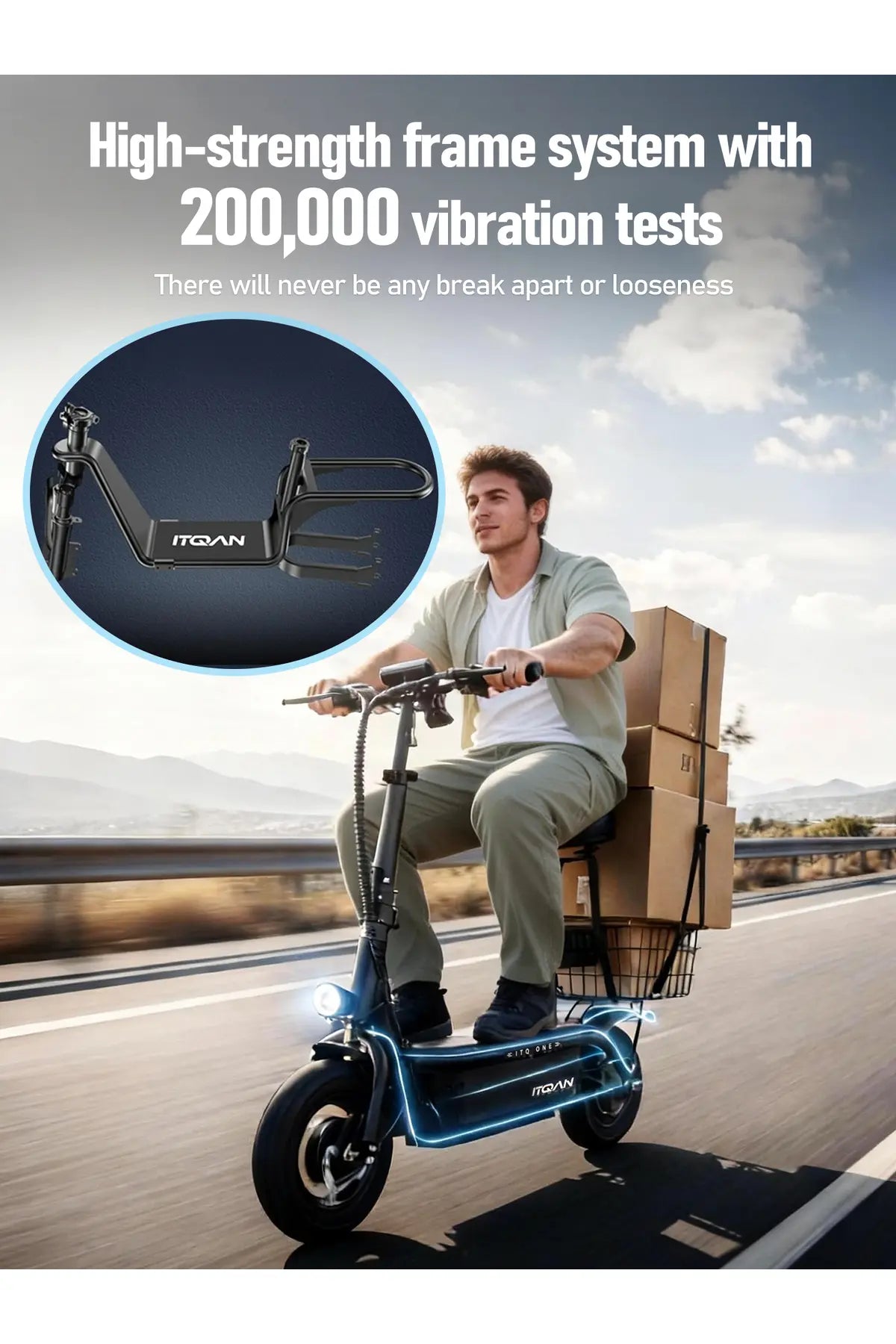 Swift Fold Pro 350W Electric Bike | 25km/h Speed | 10 Inch Tyre | Foldable E-Bike, Basket| Black
