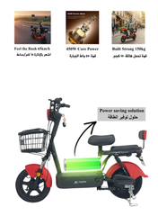 Urban Comfort Pro 450W Best Electric Bike | 55km/h | 14 Inch Tyre | LCD l Fast Charging 65km | Red