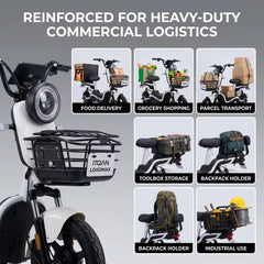 Loadmax Electric Bike– 600W Motor, 100km Battery, 14 Inch tyre, Mirrors, Basket, 150 KG Load Carry