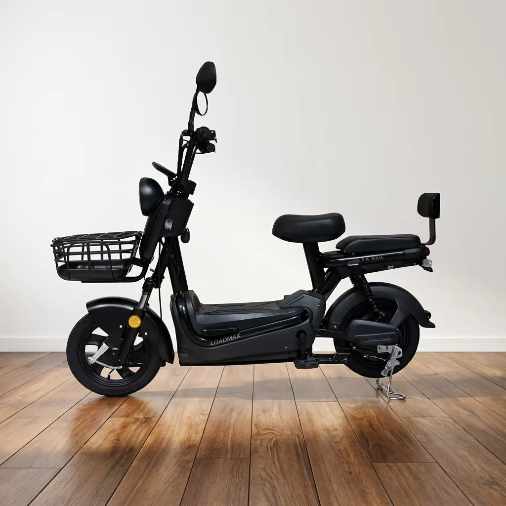 LoadMax PRO Electric Bike | 100KM speed | 600W Motor | 14 Inch Tires | Mirror Basket | Premium Fast