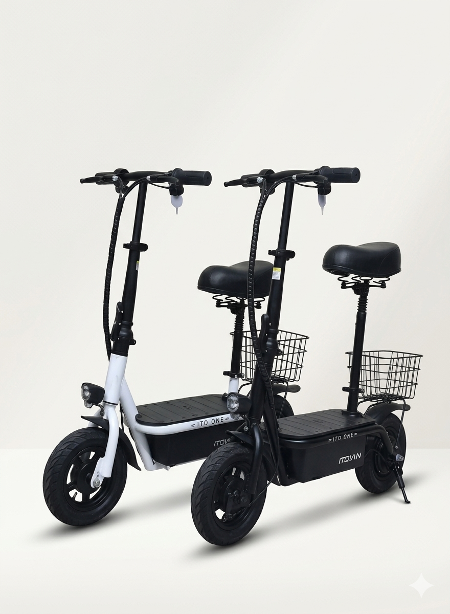 Swift Fold Pro 350W Electric Bike | 25km/h Speed | 10 Inch Tyre | Foldable E-Bike, Basket| Black