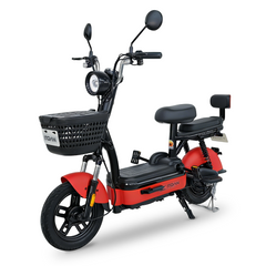 Urban Plus Pro 450W Best Electric Bike | 55km/h | 14 Inch Tyre | LCD l Fast Charging 65km | Red