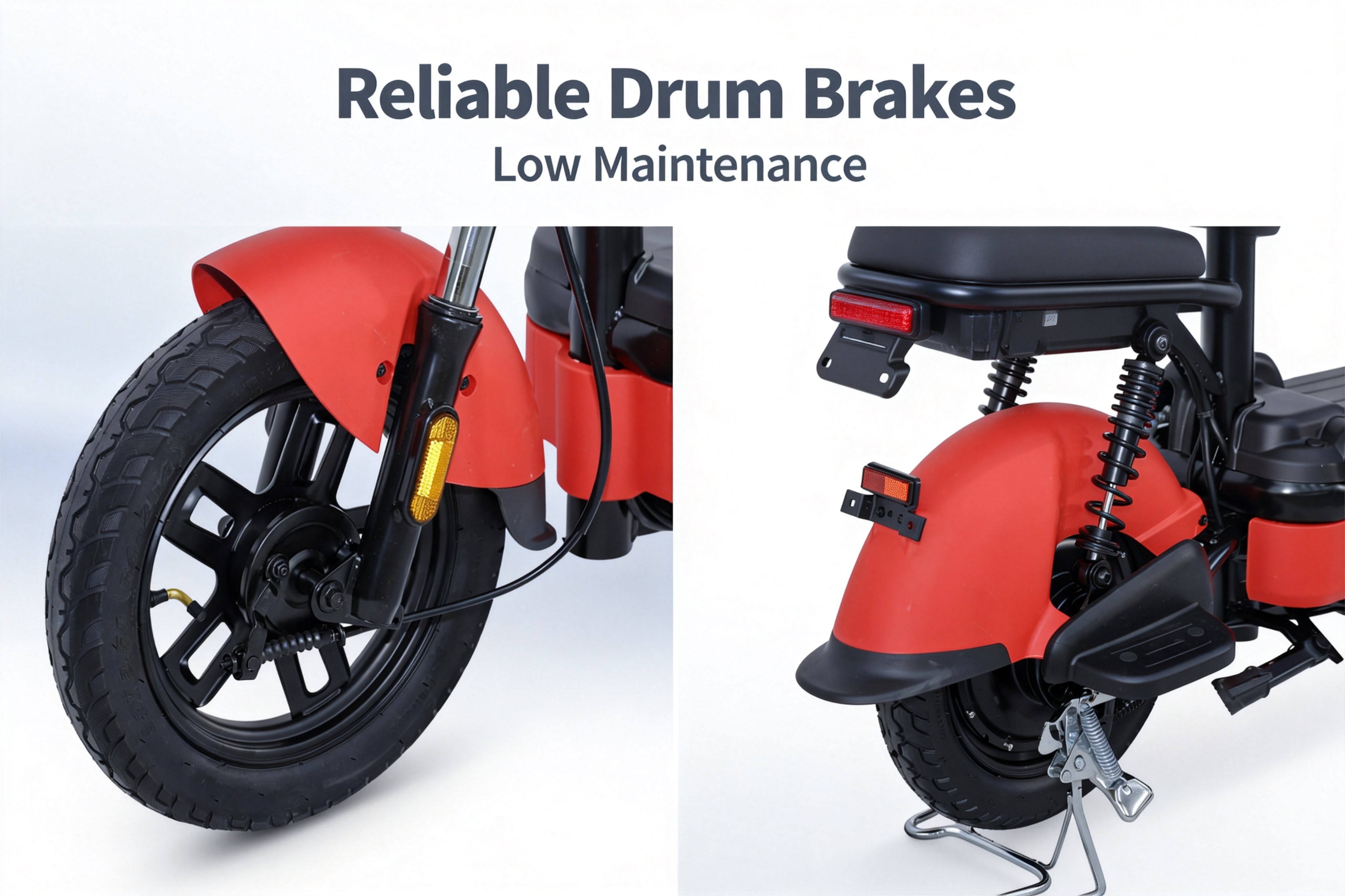Urban Plus Pro 450W Best Electric Bike | 55km/h | 14 Inch Tyre | LCD l Fast Charging 65km | Red