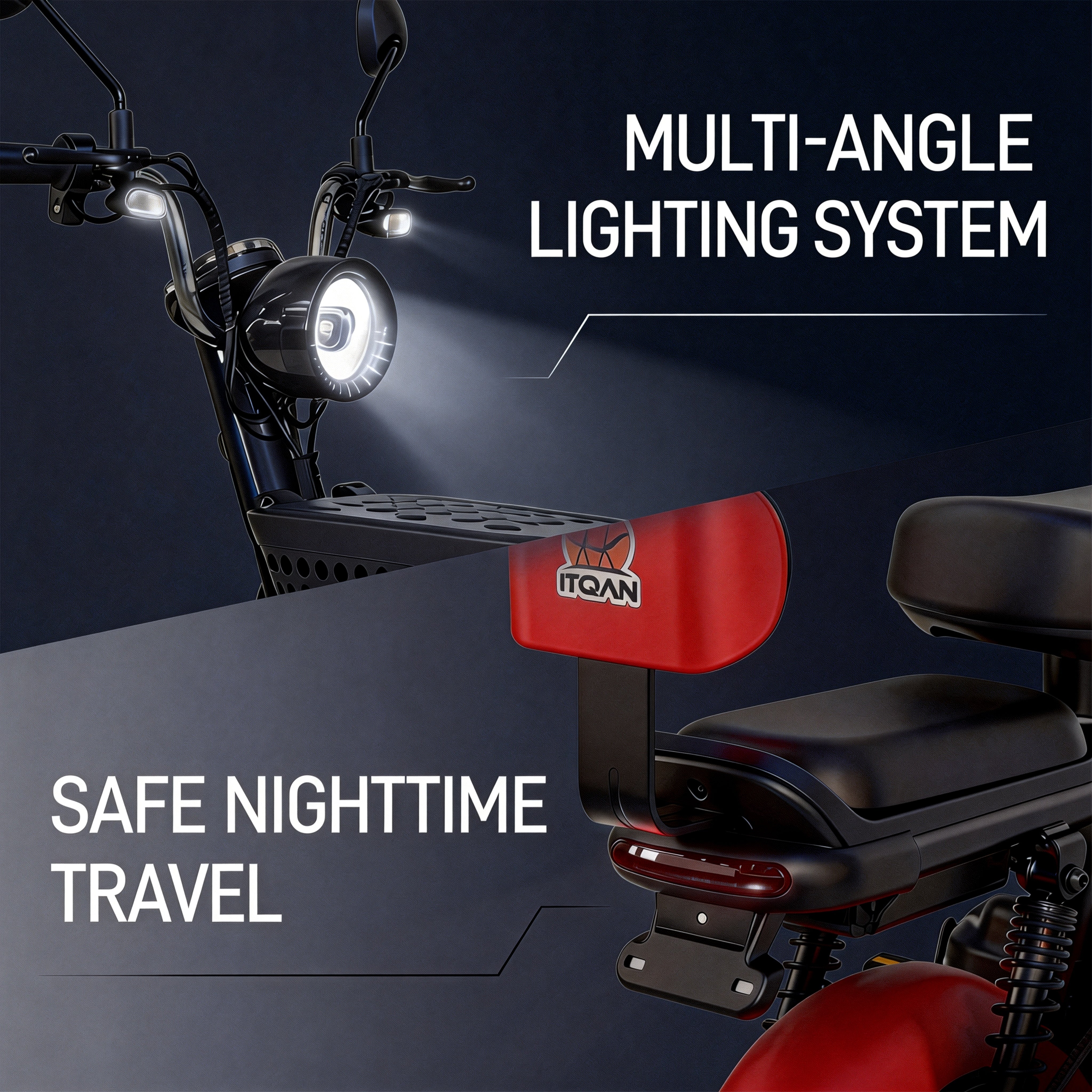 Urban Plus Pro 450W Best Electric Bike | 55km/h | 14 Inch Tyre | LCD l Fast Charging 65km | Red