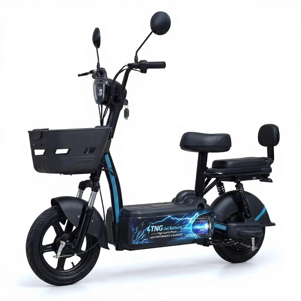 Urban Plus Pro 450W Best Electric Bike | 55km/h | 14 Inch Tyre | LCD l Fast Charging 65km | Black
